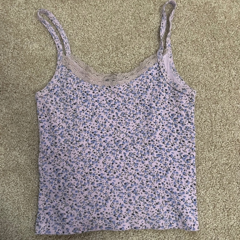 Brandy Melville Floral Tank Top